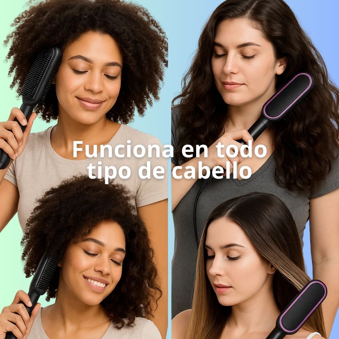 Cepillo Alisador Gold Noare | Alisado Rápido + Sin Daños | Noare