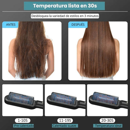 Cepillo Alisador Gold Noare | Alisado Rápido + Sin Daños | Noare