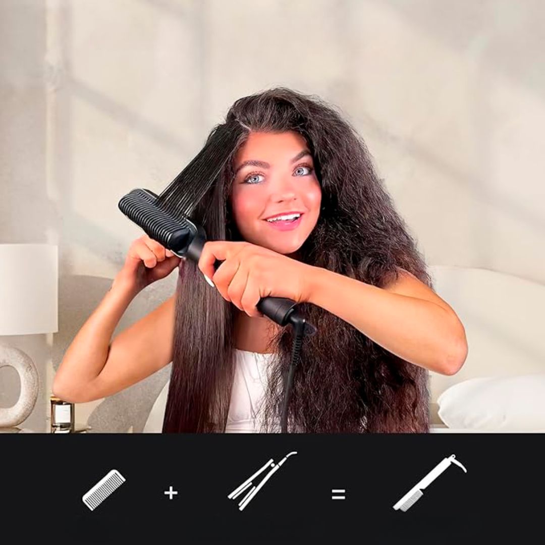 Cepillo Alisador Gold Noare | Alisado Rápido + Sin Daños | Noare