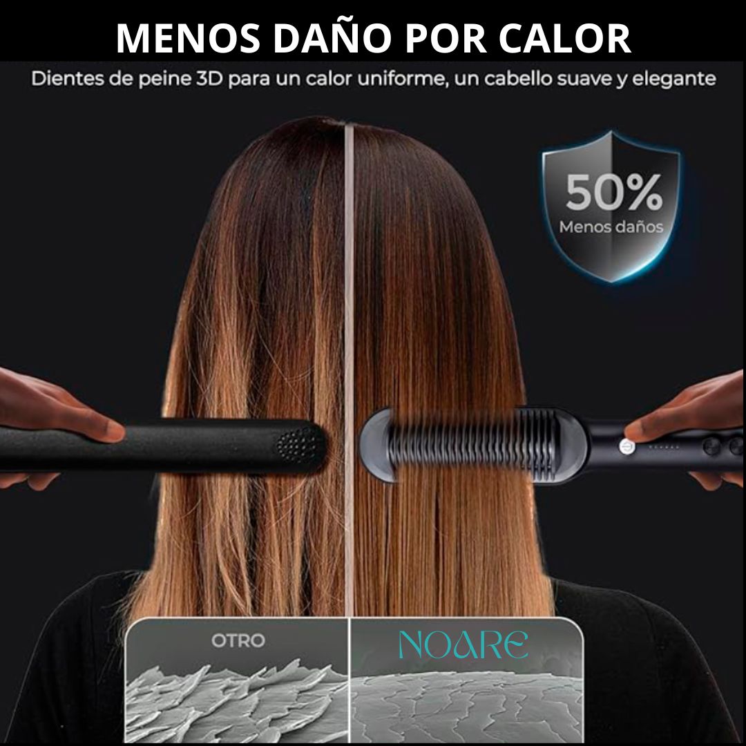 Cepillo Alisador Gold Noare | Alisado Rápido + Sin Daños | Noare