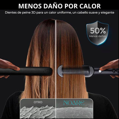 Cepillo Alisador Gold Noare | Alisado Rápido + Sin Daños | Noare