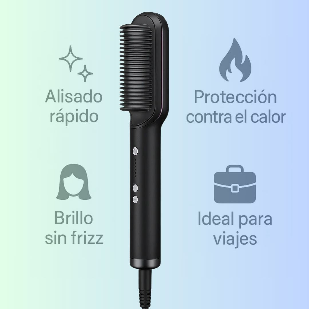 Cepillo Alisador Gold Noare | Alisado Rápido + Sin Daños | Noare