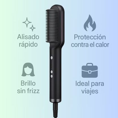 Cepillo Alisador Gold Noare | Alisado Rápido + Sin Daños | Noare