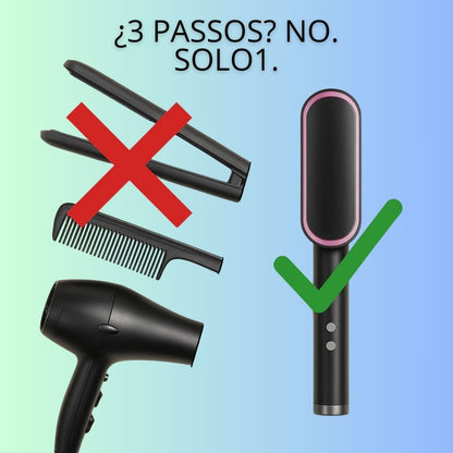 Cepillo Alisador Gold Noare | Alisado Rápido + Sin Daños | Noare