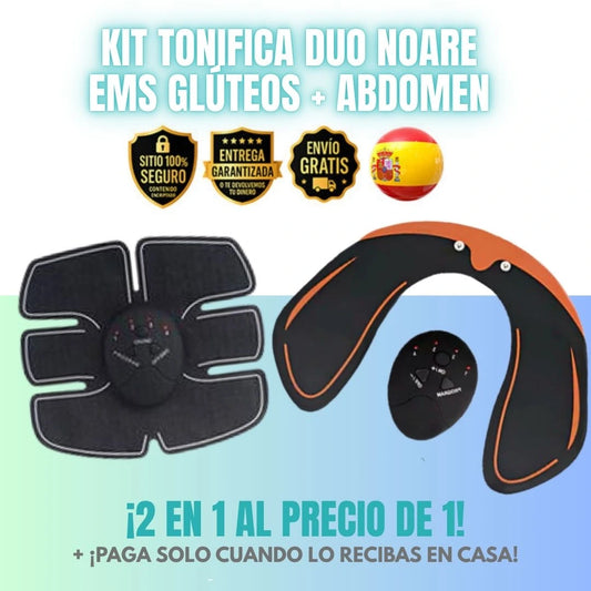 Kit Tonifica Duo Noare – EMS Glúteos + Abdomen – ¡2 en 1 al Precio de 1!