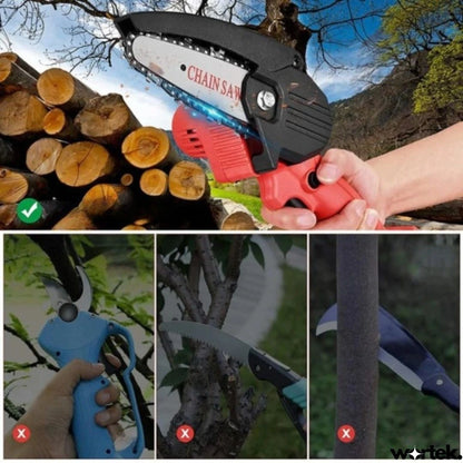 Mini Motosierra Eléctrica Portátil 48V | + 1 Batería + Maleta GRATIS | Noare