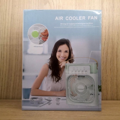 Ventilador Nebulizador RGB Noare – Aire Frío con Agua y Luz Nocturna (¡y recibe GRATIS un Ventilador Portátil con Pinza!)